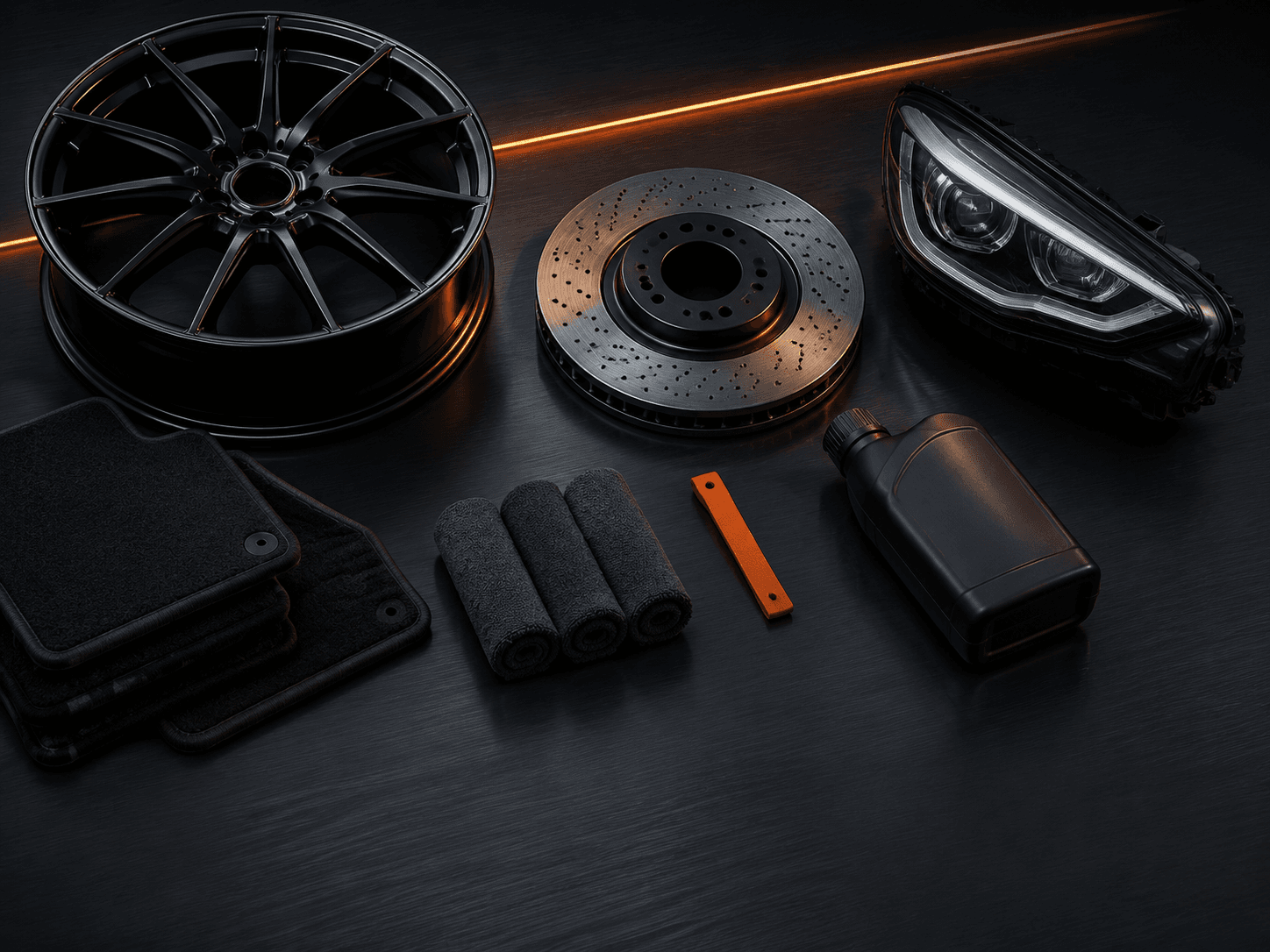 Accesorii si piese auto: janta, disc de frana, far, covorase si ulei