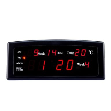 Ceas digital Caixing afisaj LED rosu cu data, alarma si temperatura