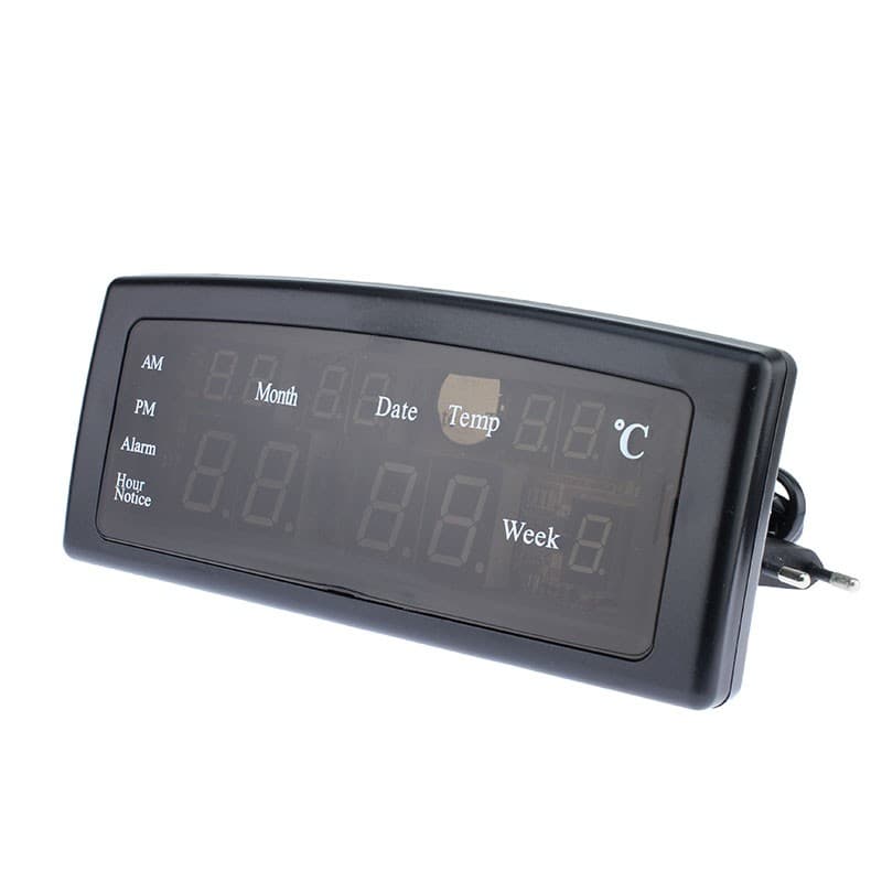 Ceas digital Caixing afisaj LED rosu cu data, alarma si temperatura — imagine 2
