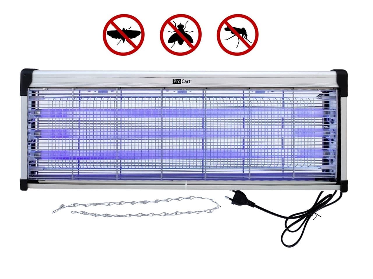 Aparat anti insecte UV profesional Procart 3x20W, raza 350 mp, antitantari — imagine 1