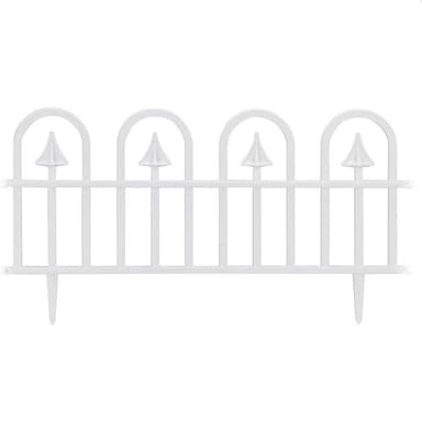 Gardulet pentru gradina Procart 60x31 cm 4 segmente PVC alb