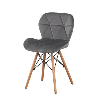 Scaun Procart bucatarie stil scandinav catifea gri cadru lemn