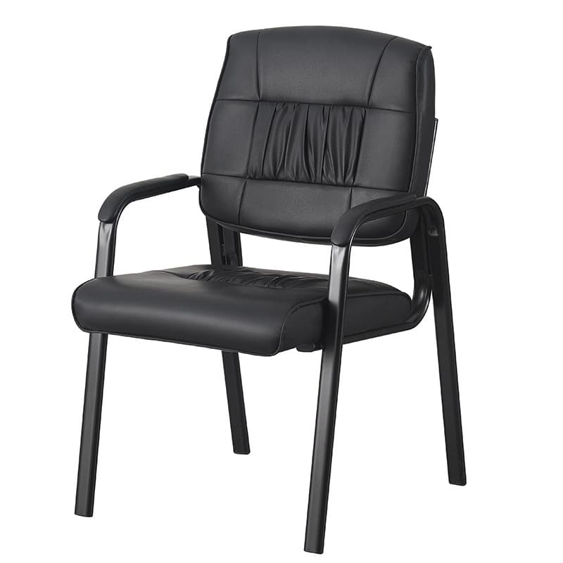 Scaun de birou/conferinte, Procart, tapiterie piele ecologica si spuma, cotiere captusite, inaltime 91 cm — imagine 1