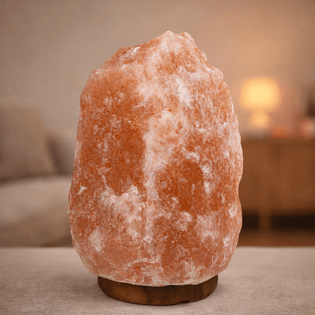 Lampa sare Himalaya Procart cu suport din lemn si intrerupator — imagine 1