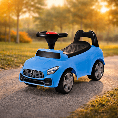 Masinuta ride-on Procart albastra, sezut cu spatar integrat, 66x29x36 cm