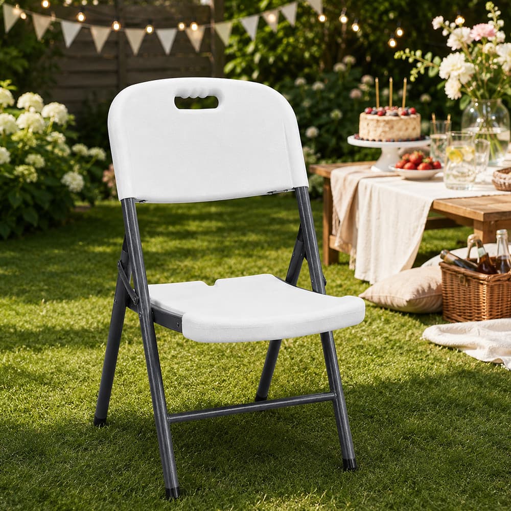 Scaun pliabil Procart pentru gradina, camping, cadru metalic, 120 kg — imagine 1
