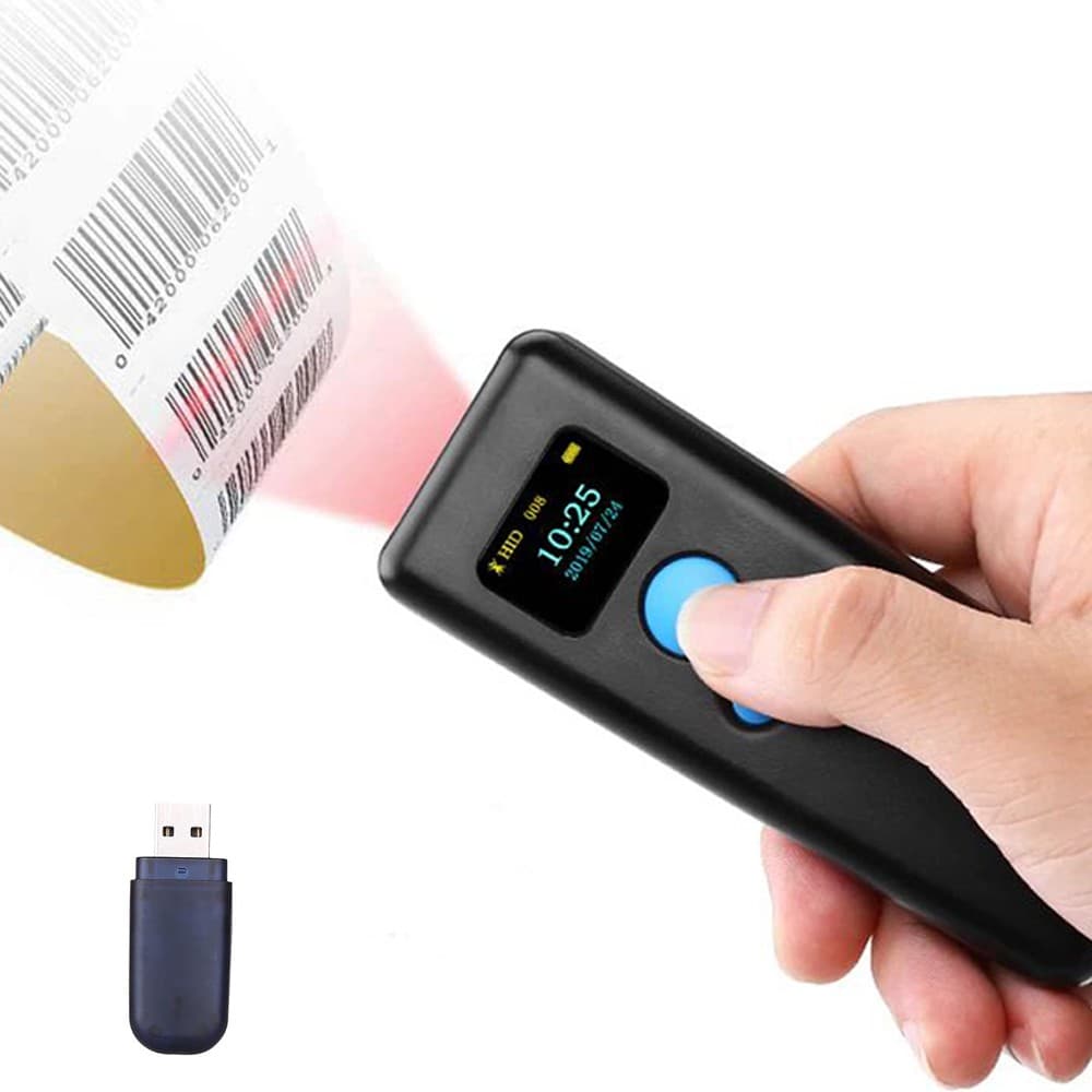 Cititor coduri bare Euccoi Bluetooth 1D portabil — imagine 1