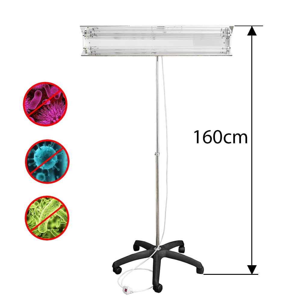 Lampa bactericida UVC portabila Procart 2x30W orientabila 140 grade cu stativ — imagine 1
