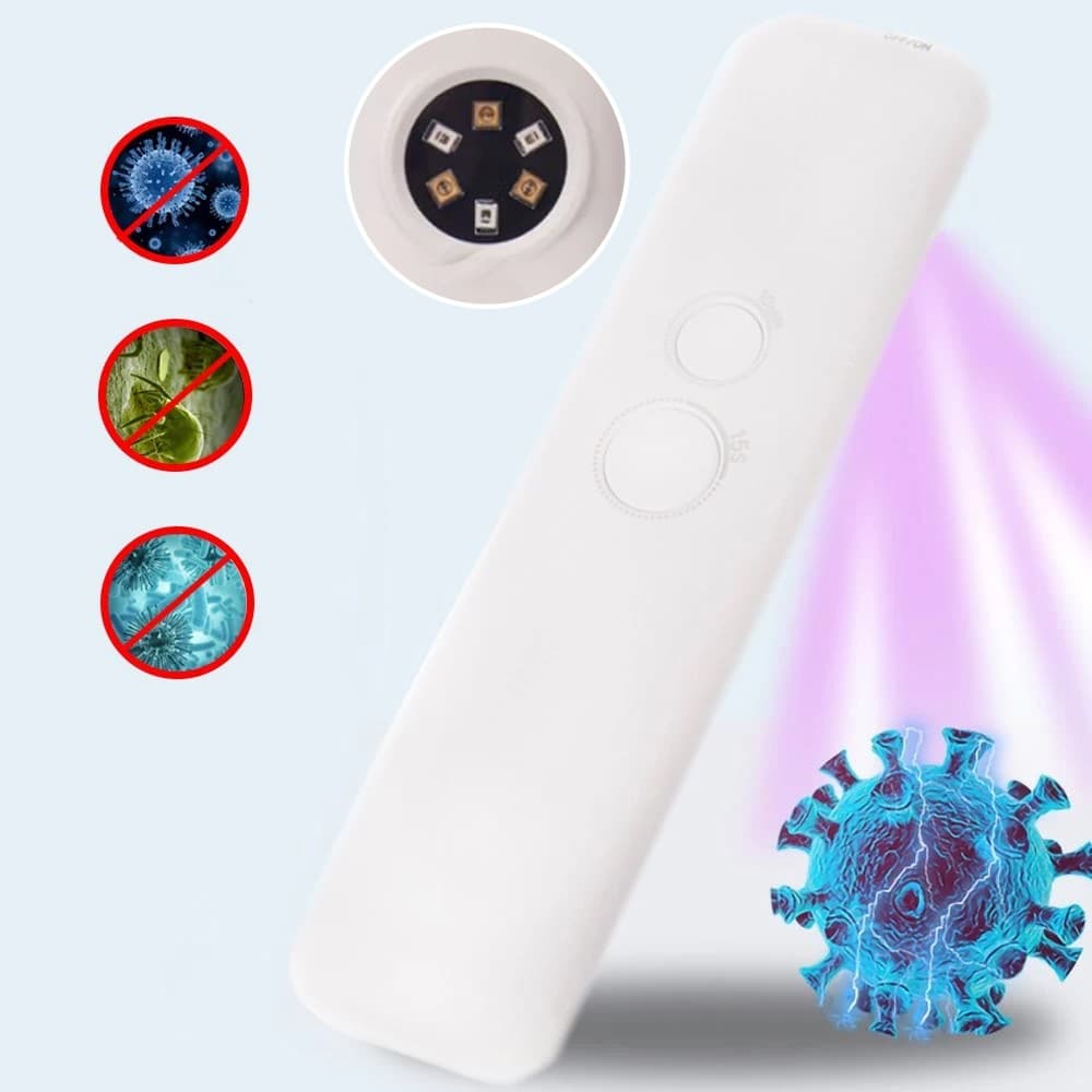 Sterilizator Procart 6 LED UVC portabil, temporizator, reincarcabil USB — imagine 1