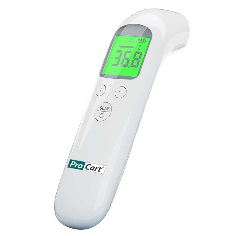 Termometru digital non contact Procart cu infrarosu, dispozitiv medical, memorie, alarma — imagine 1