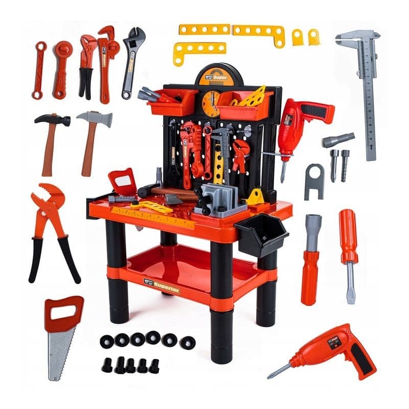 Banc de scule pentru copii Procart Set de constructii 50 piese — imagine 1