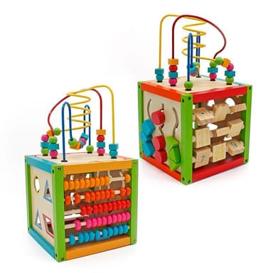 Cub activitati educative Procart Multifuncional 5 in 1 din lemn