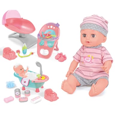 Papusa interactiva Procart 35 cm cu 12 sunete si accesorii