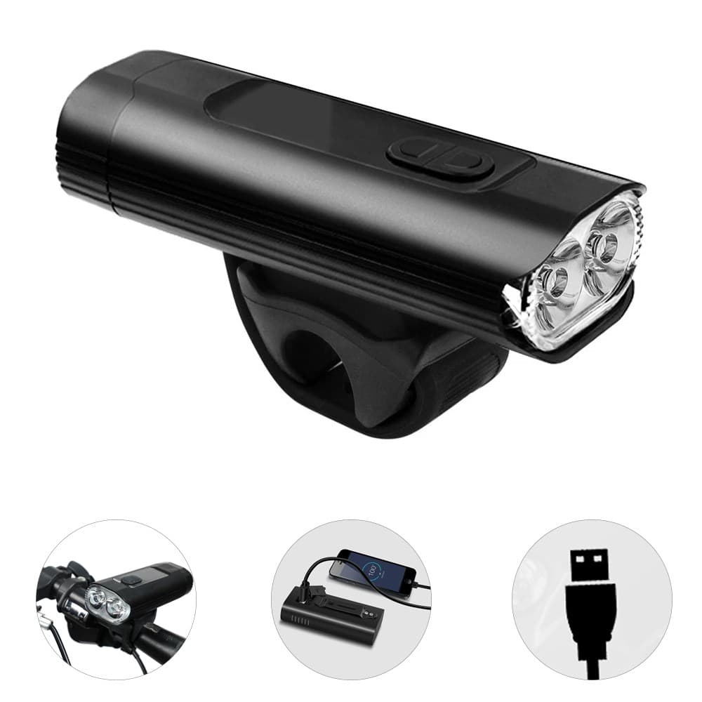 Far LED bicicleta Procart 1000 lm Powerbank IPX4 — imagine 1