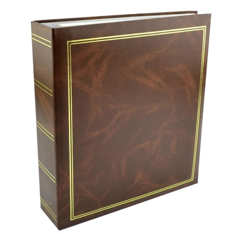 Album foto Procart Classic 23x28 cm, 200 fotografii, 50 pagini autoadezive, maro — imagine 1
