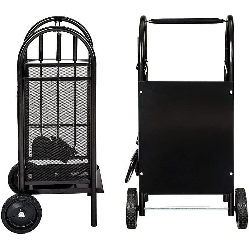 Suport depozitare lemne Procart cu accesorii metalice si roti de transport — imagine 1
