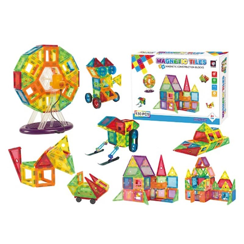 Set constructie magnetice 3D Procart 130 piese — imagine 1