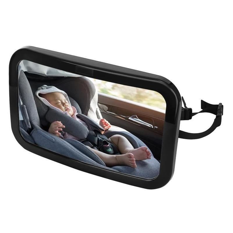 Oglinda auto Procart pentru supraveghere bebelusi, rotire 360 grade, fixare tetiera — imagine 1