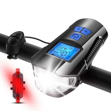 Set far si stop pentru bicicleta Procart lumina LED 4 moduri IPX7 1500mAh