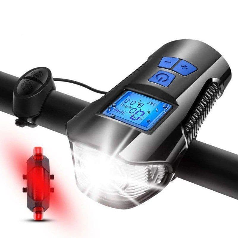 Set far si stop pentru bicicleta Procart lumina LED 4 moduri IPX7 1500mAh — imagine 1