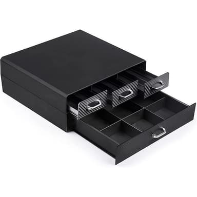Organizator capsule cafea, Procart, 4 sertare negru