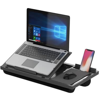 Suport ergonomic laptop Procart all in one, ajustabil 7 pozitii cu mouse pad, stand telefon si perna pentru genunchi