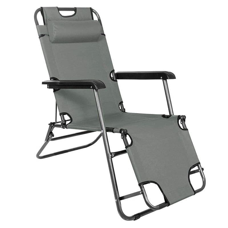 Sezlong pliabil Procart pentru camping si plaja — imagine 1