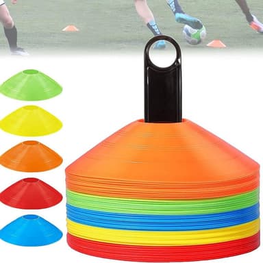 Jaloane tip con Procart Set 50 PVC flexibil multicolor pentru antrenamente sportive
