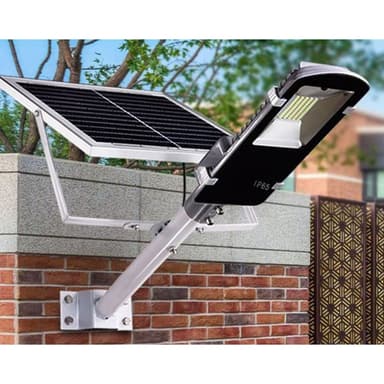 Lampa stradala solara Procart 100W, 206 LED-uri, 2 trepte iluminare, telecomanda, aluminiu