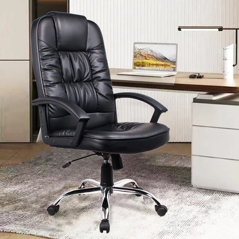 Scaun ergonomic directorial Procart negru, inaltime reglabila 108-118 cm — imagine 1