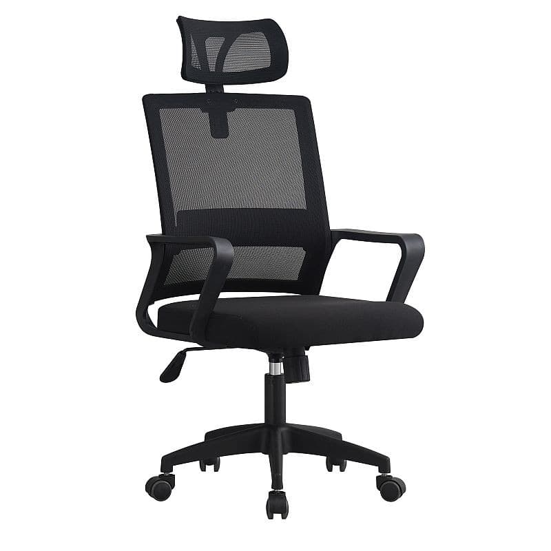 Scaun ergonomic de birou Procart, mesh, cu tetiera, reglabil si rotativ — imagine 1