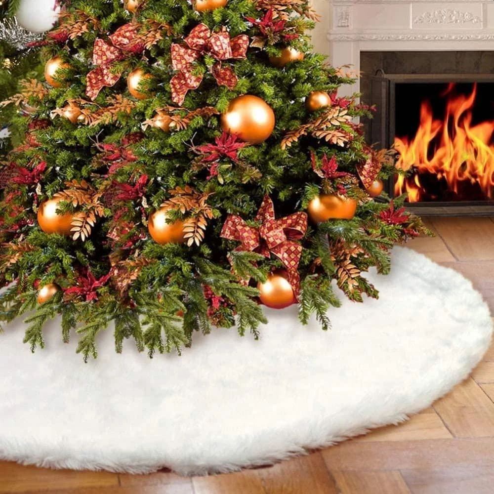 Fusta covor blanita Procart pentru brad de craciun, diametru 120 cm — imagine 1