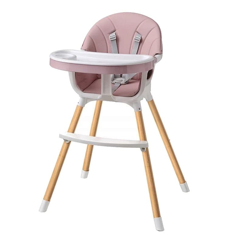 Scaun de masa pentru bebelusi Procart 3 in 1 roz pudra — imagine 1