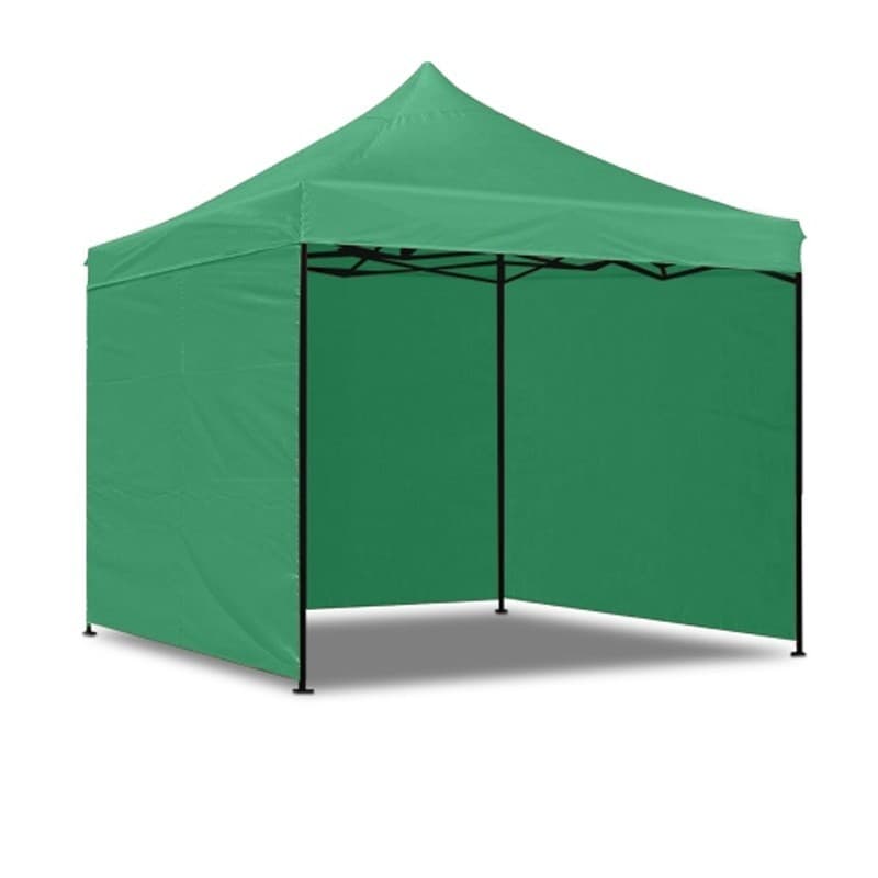 Cort gradina Procart 3x3x3 m, 3 pereti laterali, structura metalica, impermeabil, verde — imagine 1