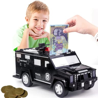 Pusculita electronica Procart masina de politie cod pin amprenta monede si bancnote negru