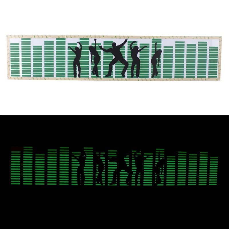 Panou egalizator auto dancing 70x15 cm, senzor sunet, invertor baterii — imagine 1