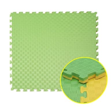 Covor Procart tip puzzle xxl spuma eva 100x100 cm galben/verde
