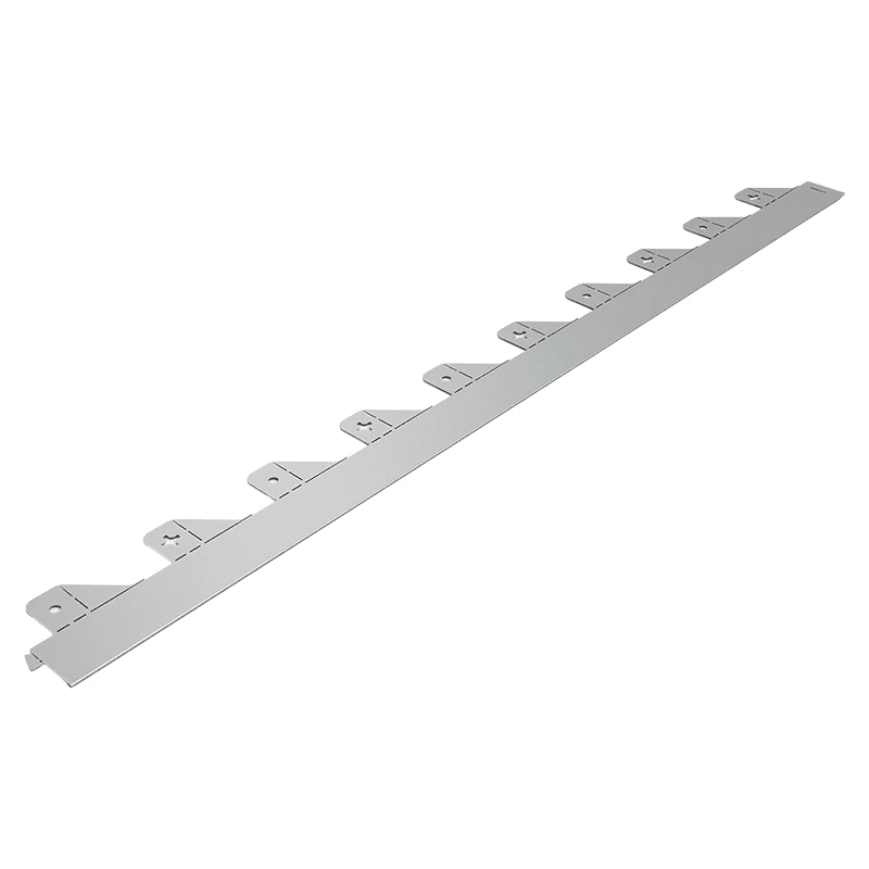 Bordura separator gazon Garden plus inaltime 48 mm, lungime 1022.5 mm, otel galvanizat, argintiu — imagine 1
