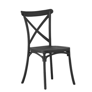 Scaun de bucatarie Procart stil clasic, inaltime 88 cm, polipropilena, negru