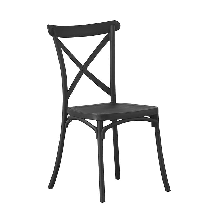 Scaun de bucatarie Procart stil clasic, inaltime 88 cm, polipropilena, negru — imagine 1