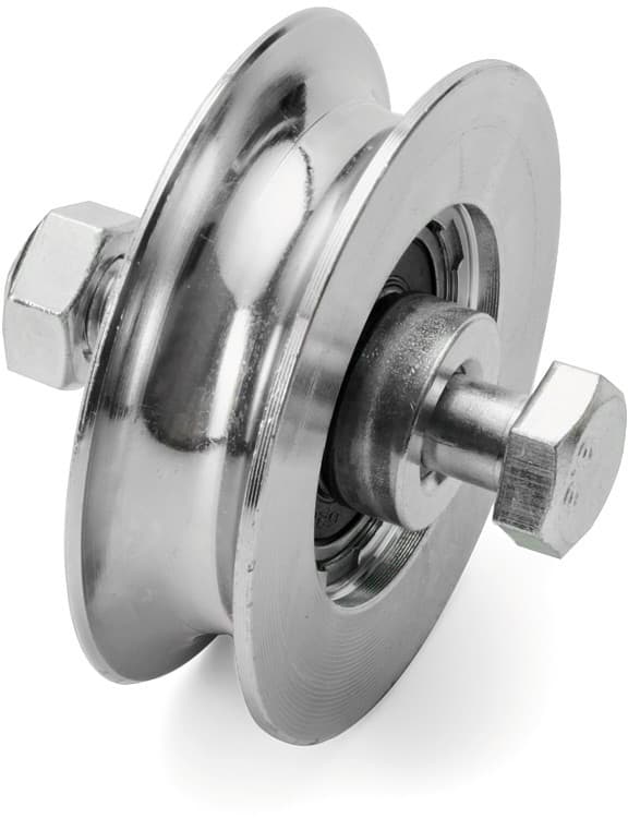 Roata culisanta GWD cu 2 rulmenti de 68 mm, otel galvanizat, latime canal 20 mm, pentru porti suspendate — imagine 1