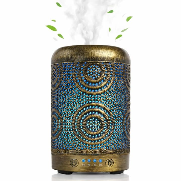 Difuzor Aromaterapie Macvi Metal Design Vintage 100 ml Bronz deschis — imagine 1
