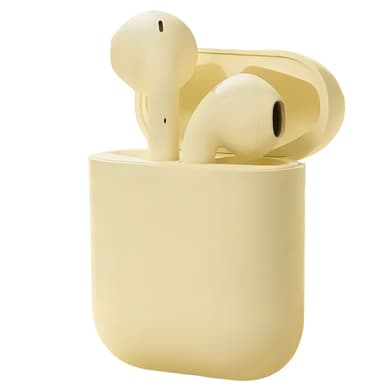 Casti wireless Macvi Freepods i18 Bluetooth 5.0 Touch Control HiFi Sound galben