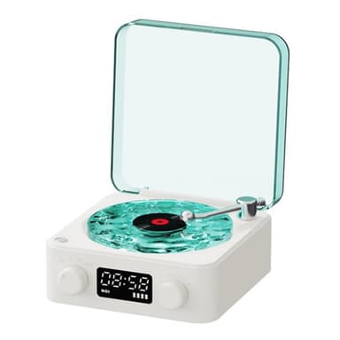 Boxă Bluetooth Macvi Retro cu Lumini Ambientale si Sunete ale Naturii 5W 1500mAh Alb