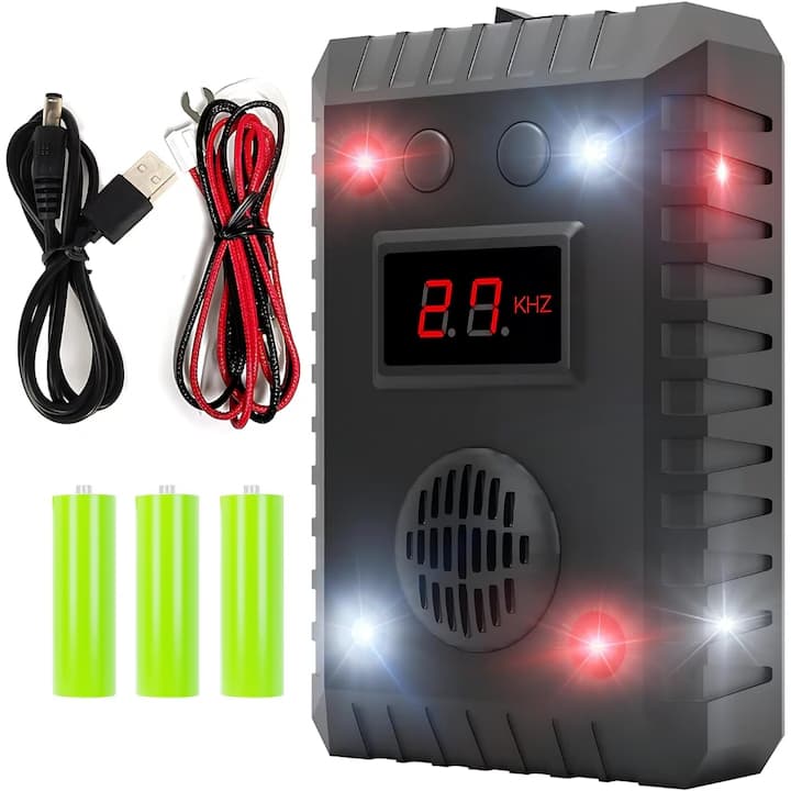 Dispozitiv Antirozatoare Ultrasonic Macvi SJZ-021 9-65kHz LED Display — imagine 1