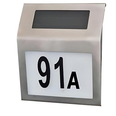 Placa Numar Casa Macvi cu Iluminare Solara LED Inox
