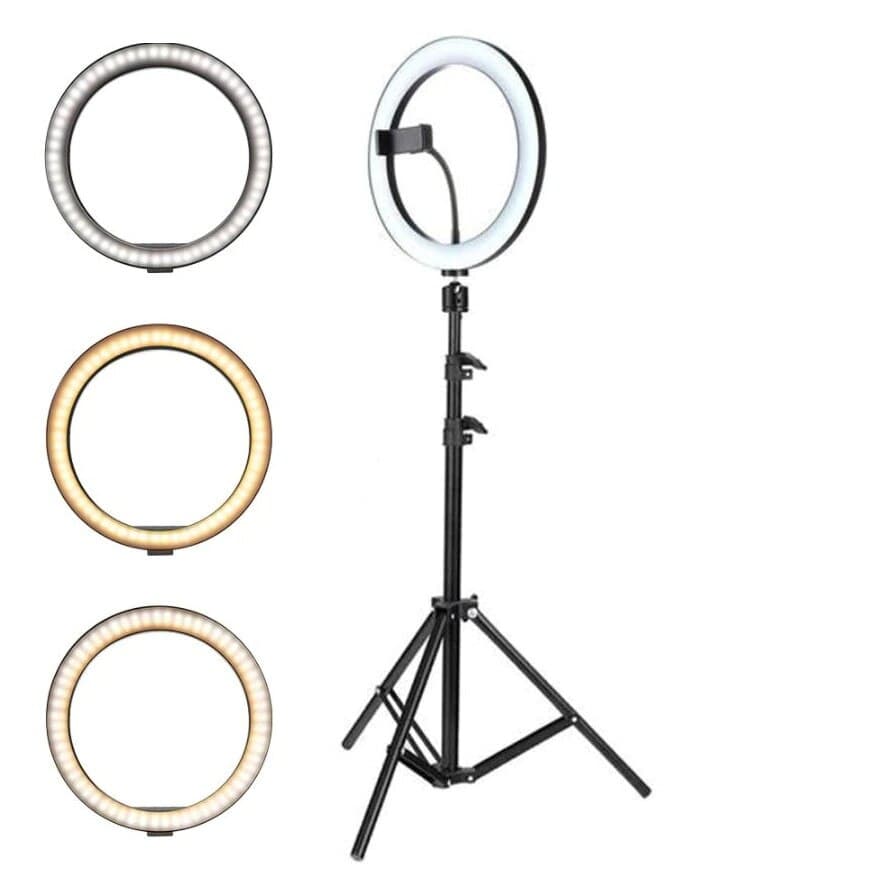 Lampa Circulară LED Macvi Diametru 45 cm Conectare USB 3 Moduri de Lumina — imagine 1