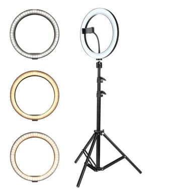 Lampa Circulară LED Macvi Diametru 35 cm Conectare USB 3 Moduri de Lumina