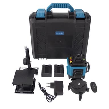 Laser nivel Macvi 4D cu 16 linii verzi 360 gradi autonivelare pana la 30 m IP54 telecomanda 2 acumulator 5200 mAh cu valiza