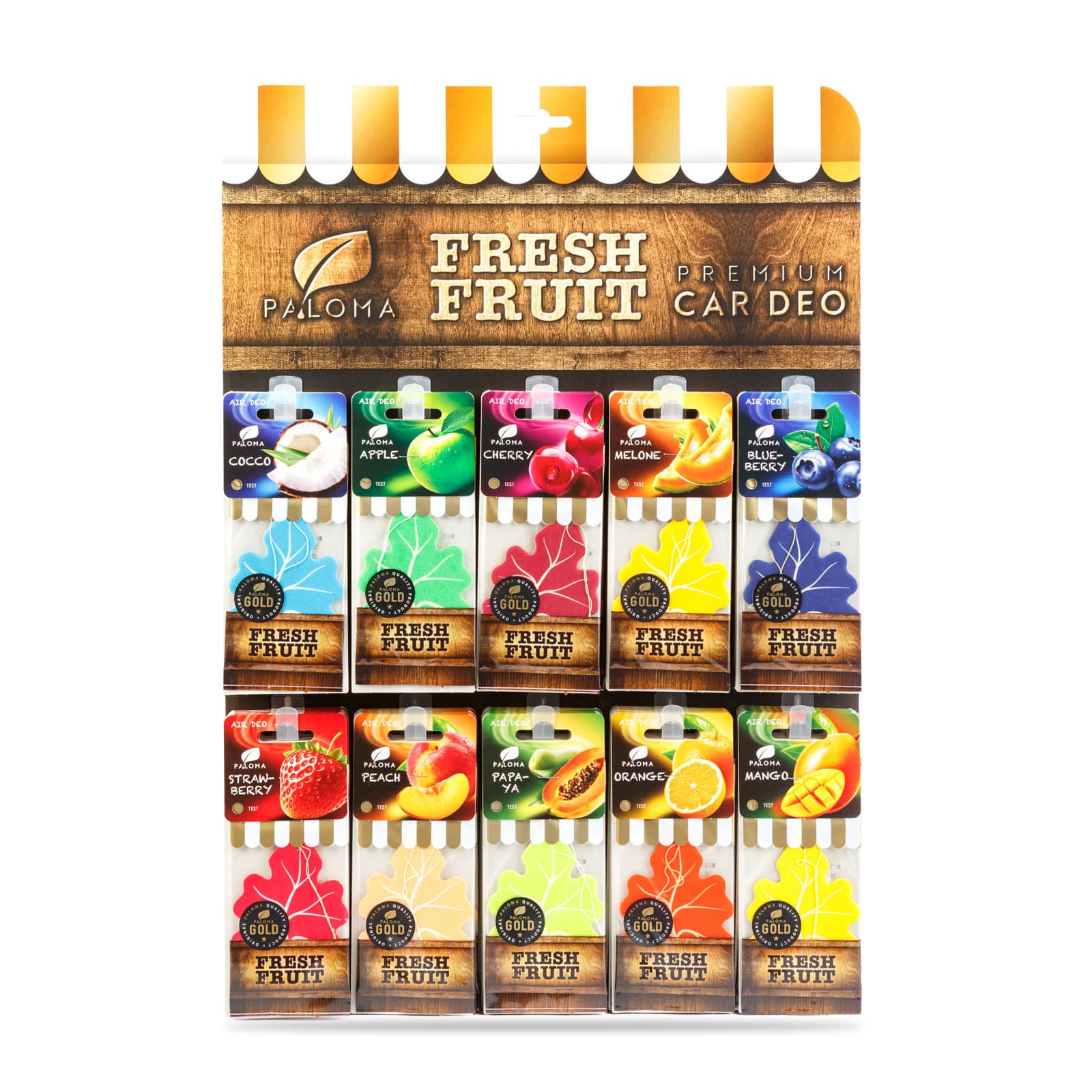 Odorizant auto Paloma Set 90 Gold Fresh Fruit — imagine 1